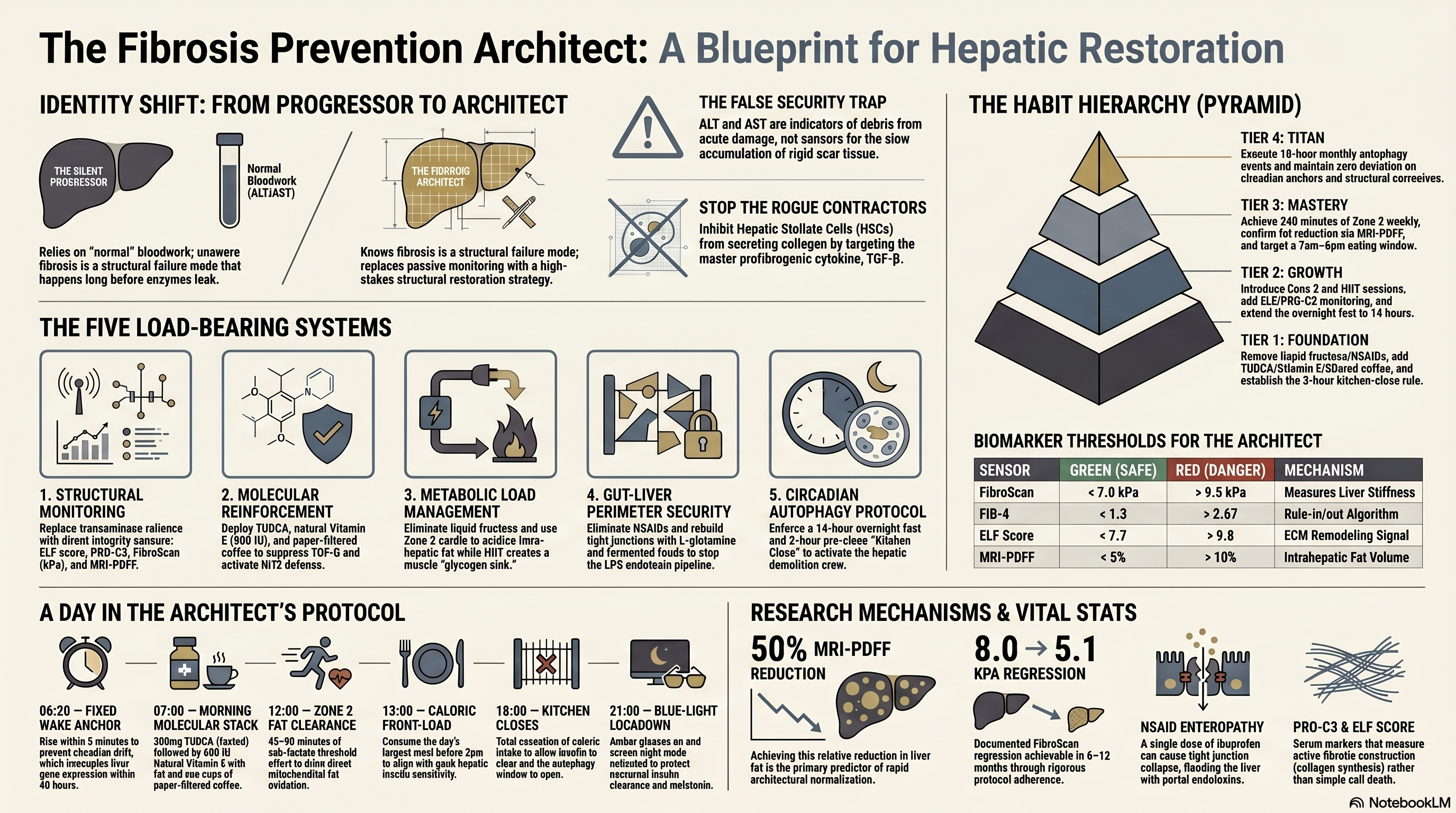 Fibrosis Prevention Architect NotebookLM infographic