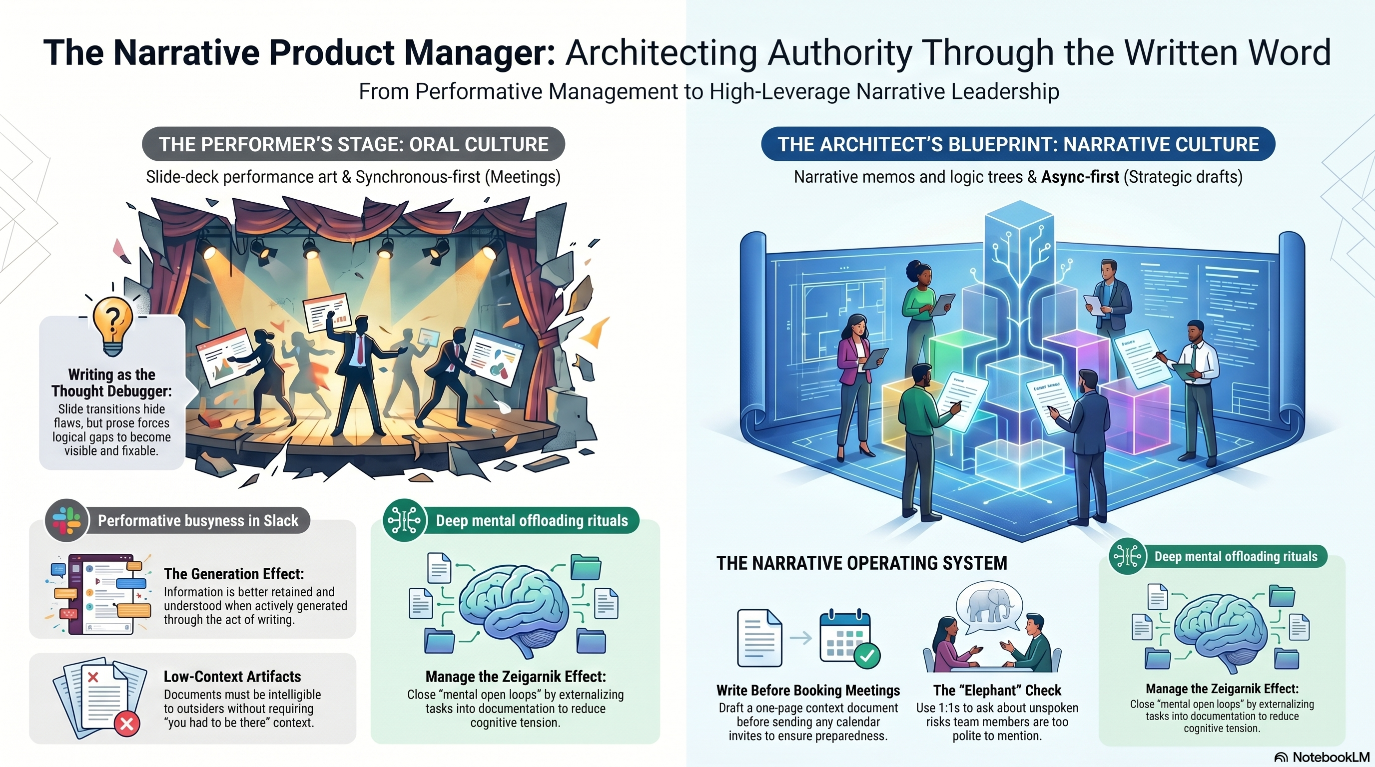 The Narrative Product Manager NotebookLM infographic