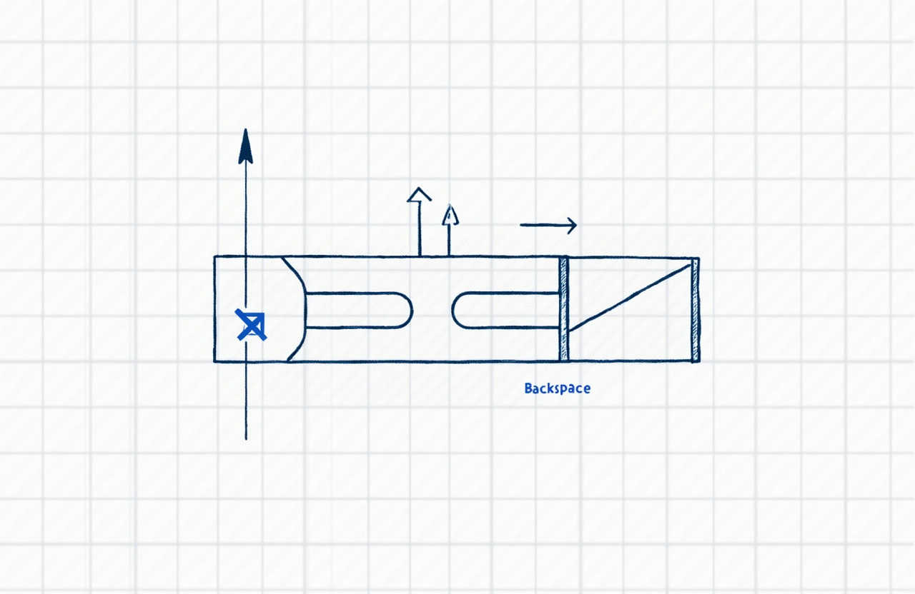 Draft One Piece Without Backspace
